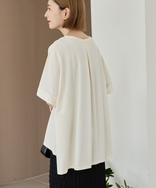 AMERICAN HOLIC 接触冷感バックタックプルオーバー Ivory