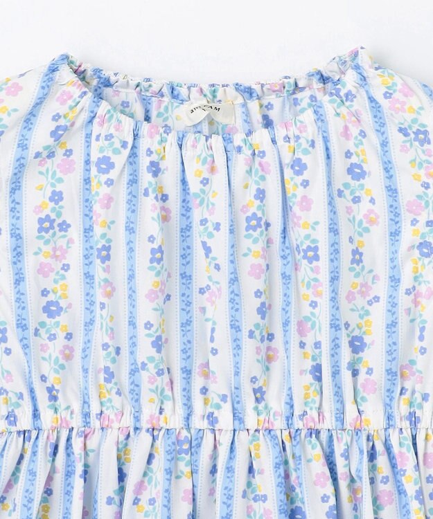 ANY KIDS 総柄 サマーワンピース ストライプ