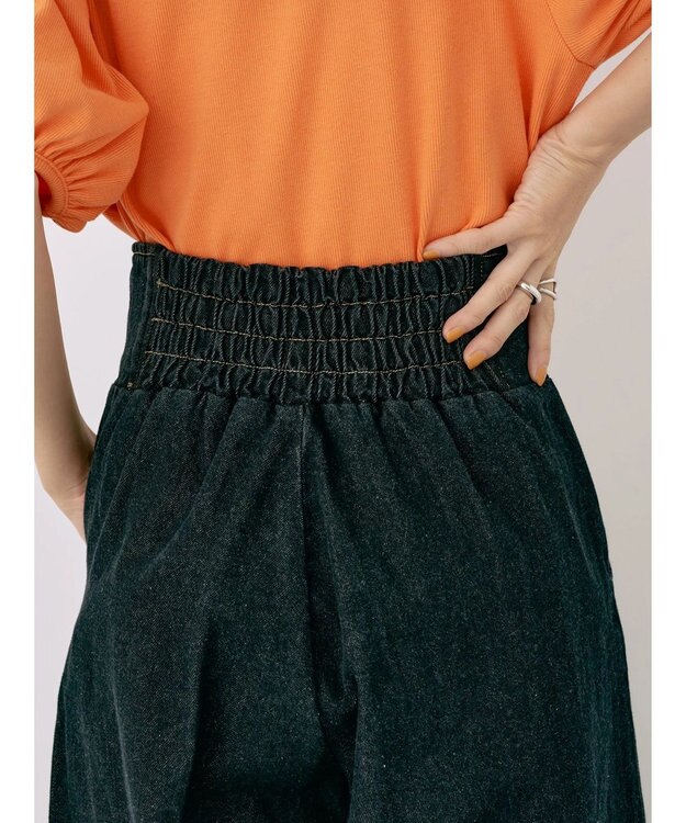 earth music&ecology フロントジップデニムパンツ Indigo