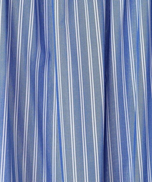 AMERICAN HOLIC 【WEB限定】イージーケアバックギャザーリボンシャツ Stripe Sax