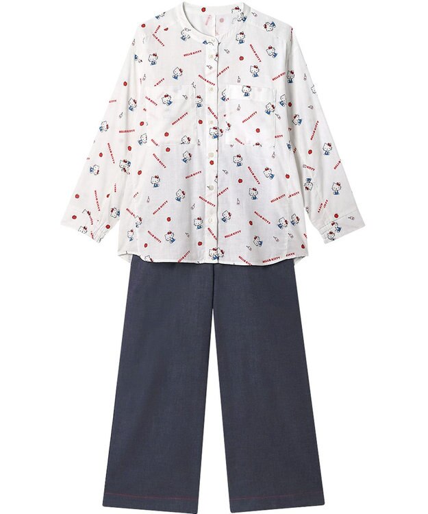 ワコール／睡眠科学 パジャマ 長袖 長ズボン 綿100%(本体) 寝返りしやすい 【睡眠科学×サンリオキャラクターズ】 レディース YDX651 睡眠科学／ワコール レッド