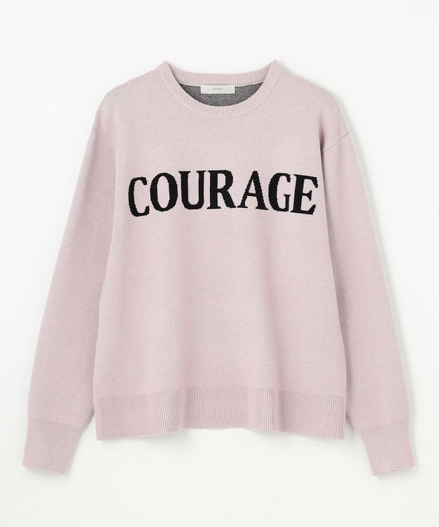 ANY 【洗濯機可】スウェットライクロゴニット オイスター