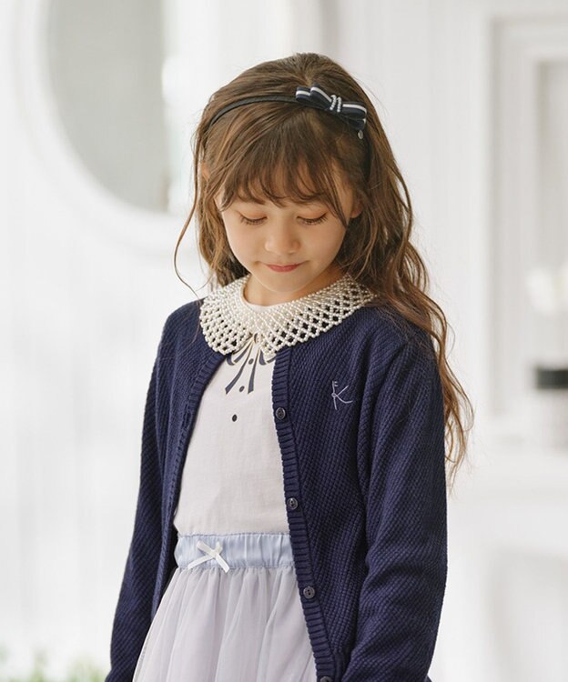 組曲 KIDS 【Fサイズ】プチパールカラー ネックレス(つけ襟) オフホワイト系