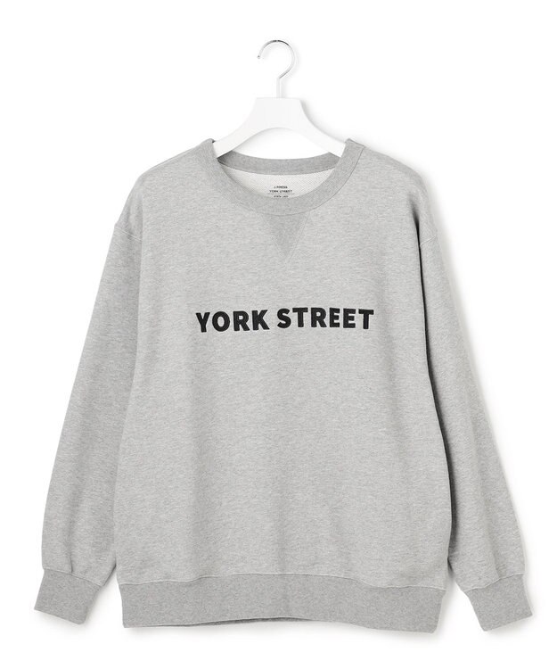 J.PRESS YORK STREET 【UNISEX】裏毛ベーシックロゴ スウェット ライトグレー系
