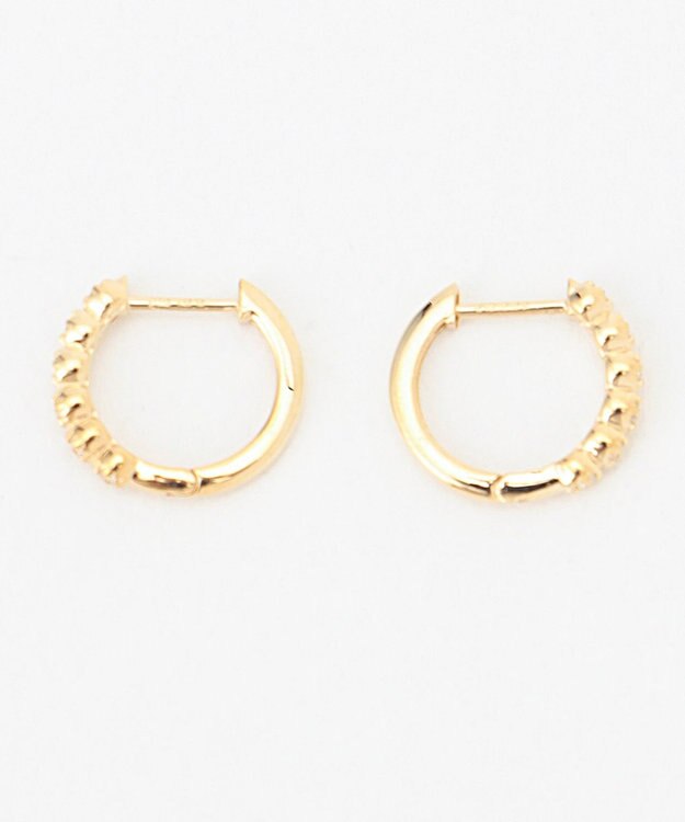 TOCCA 【WEB限定】FRILL DIAMOND PIERCED EARRINGS K10 ダイヤモンド ピアス イエローゴールド系