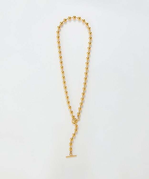 Phoebe 【金属アレルギー対応】ドットラインネックレス　ゴールド/ステンレス ゴールド