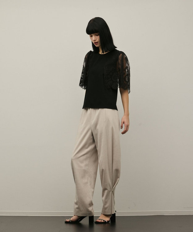 GRACE CONTINENTAL レースフレアカットトップ ブラック