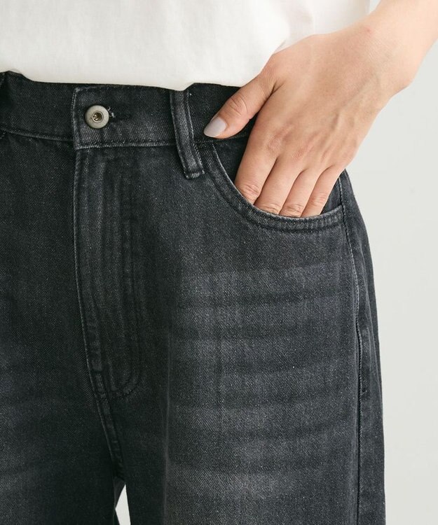 Green Parks デニムバギーパンツ Black