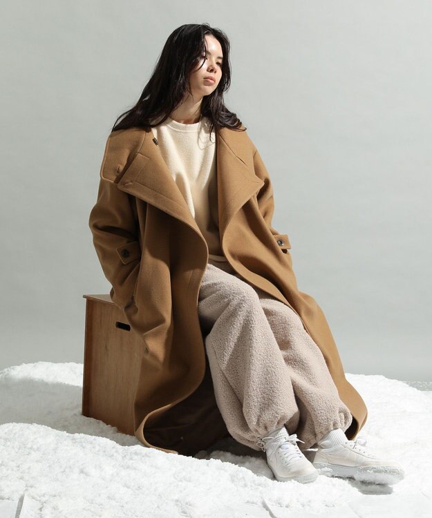 CRAFT STANDARD BOUTIQUE ブークレ風カットソーパンツ Beige
