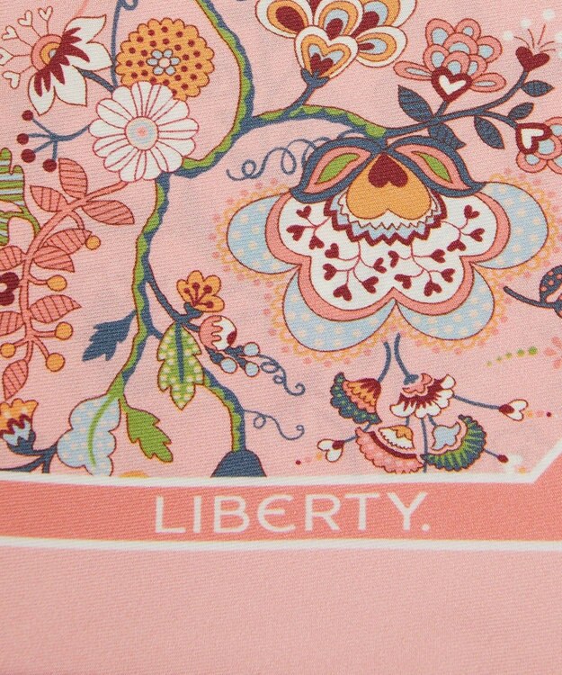 LIBERTY. メイベル ホール リボン シルクスカーフ 15×100 ピンク