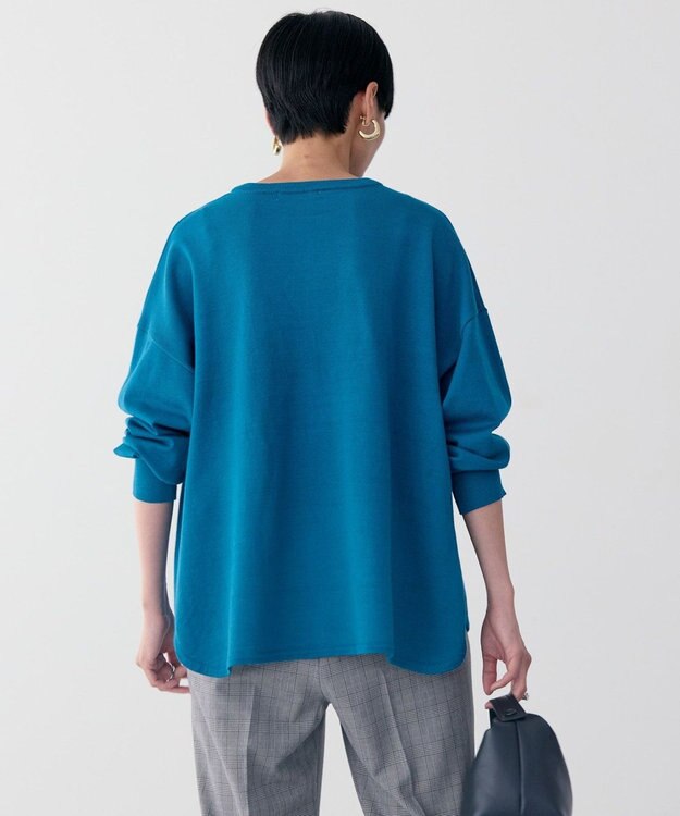 AMERICAN HOLIC センターシームラウンドニットプルオーバー Blue Green