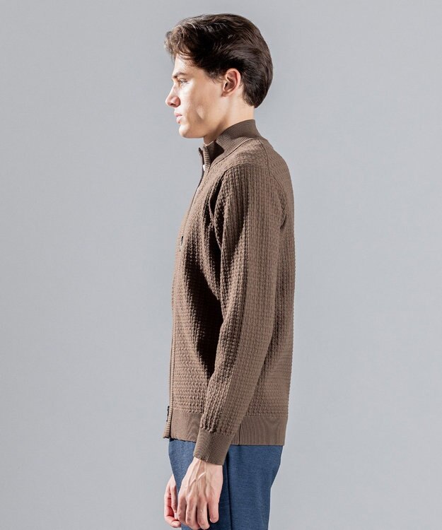 JOSEPH HOMME 【イージーケア】 ヴィスコースリンクス　ジップアップカーディガン キャメル系