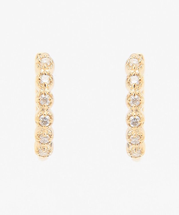 TOCCA 【WEB限定】FRILL DIAMOND PIERCED EARRINGS K10 ダイヤモンド ピアス イエローゴールド系