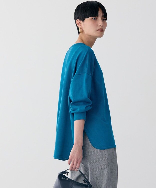 AMERICAN HOLIC センターシームラウンドニットプルオーバー Blue Green