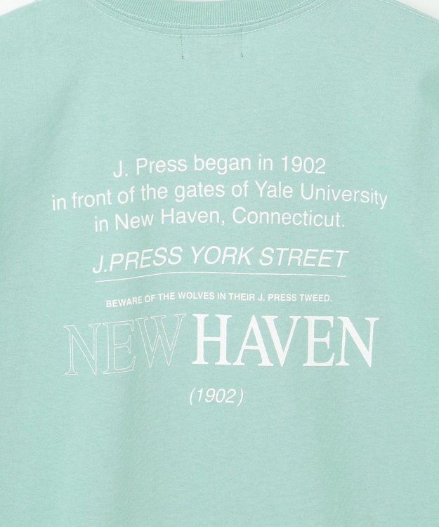 J.PRESS YORK STREET 【UNISEX】バックプリントTシャツ ピーコックグリーン系