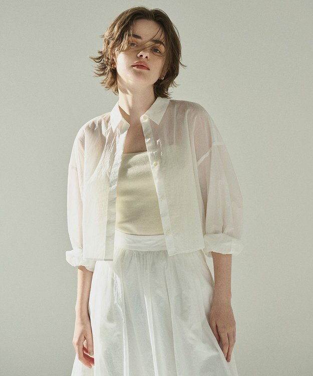 uncrave 【洗濯機洗い可】リブ カップ付き キャミソール（uncrave STANDARD） エクリュ