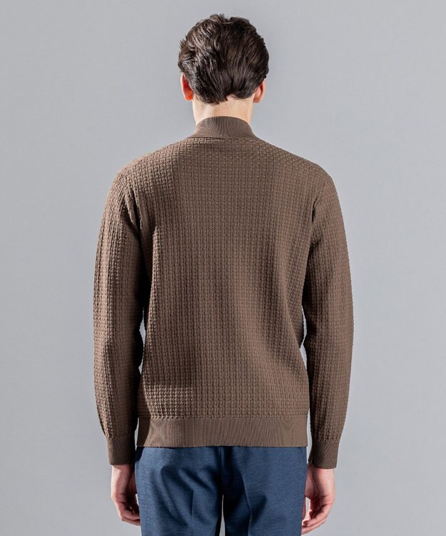 JOSEPH HOMME 【イージーケア】 ヴィスコースリンクス　ジップアップカーディガン キャメル系