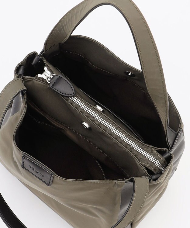 Y'SACCS スクエアすっきりトート Sサイズ カーキ