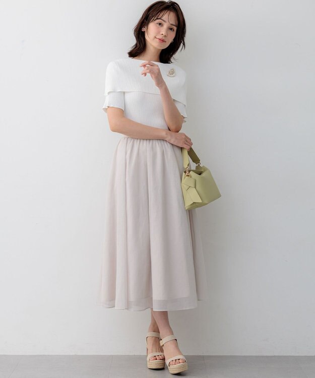 組曲 S 【先行予約】カラーボイル スカート エクリュ系