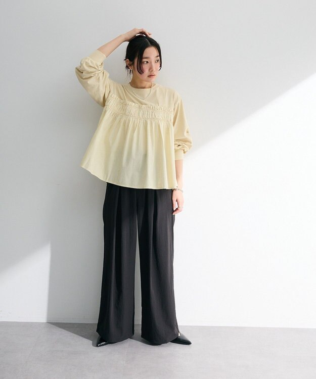 Green Parks ピグメントドッキングシャーリングプルオーバー Beige