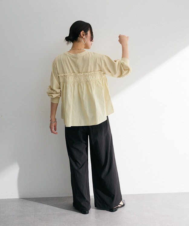 Green Parks ピグメントドッキングシャーリングプルオーバー Beige