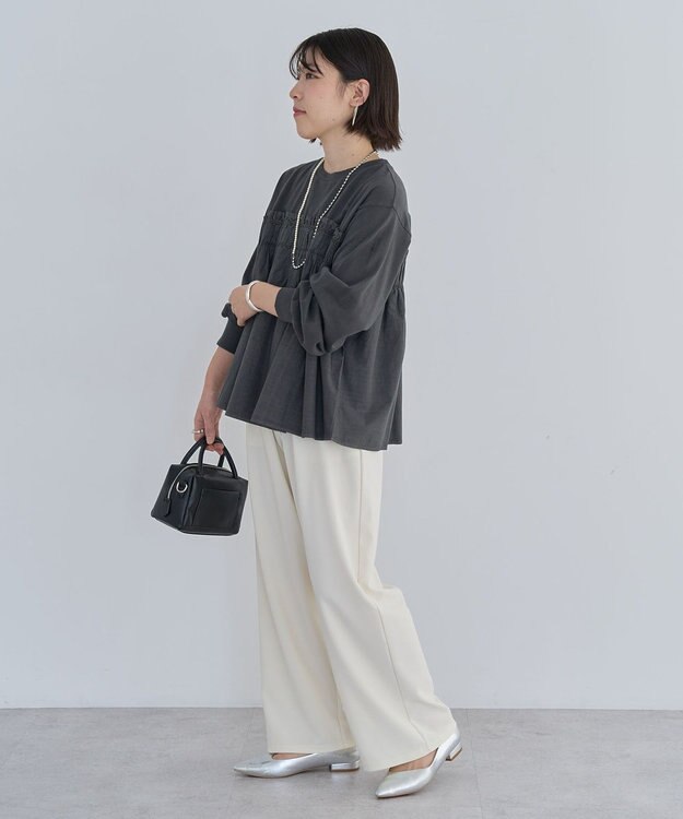 Green Parks ピグメントドッキングシャーリングプルオーバー Charcoal Gray