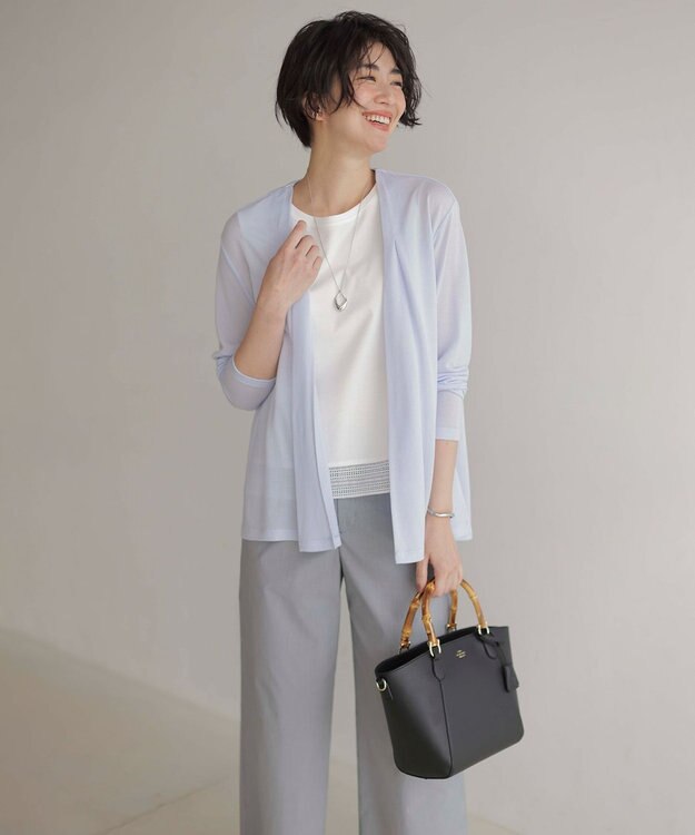 J.PRESS LADIES 【2way】バンブー バッグ ブラック系