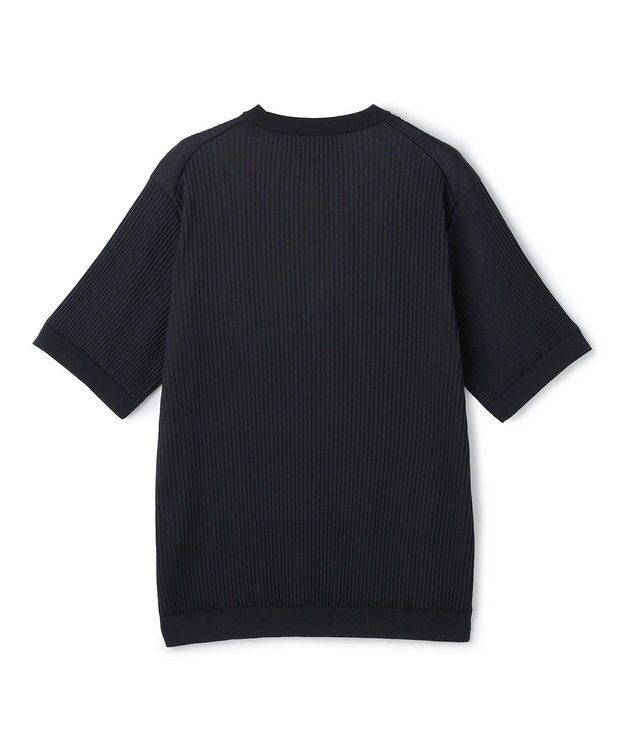 JOSEPH HOMME 【HIGH GRADE LINE】アーバンプリーツ　クルーネック半袖ニット ブラック系