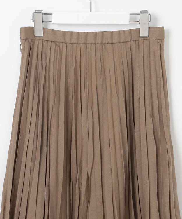 J.PRESS LADIES L ラミータンブラー プリーツ スカート モカ系
