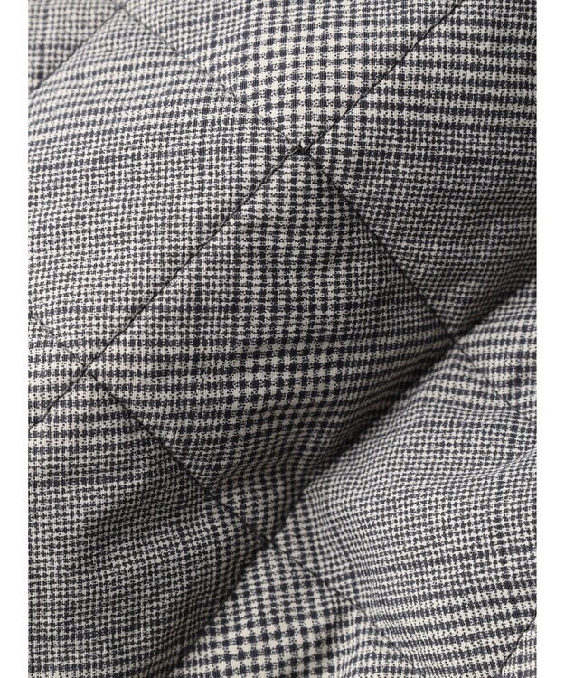 Green Parks キルティングノーカラーブルゾン Check