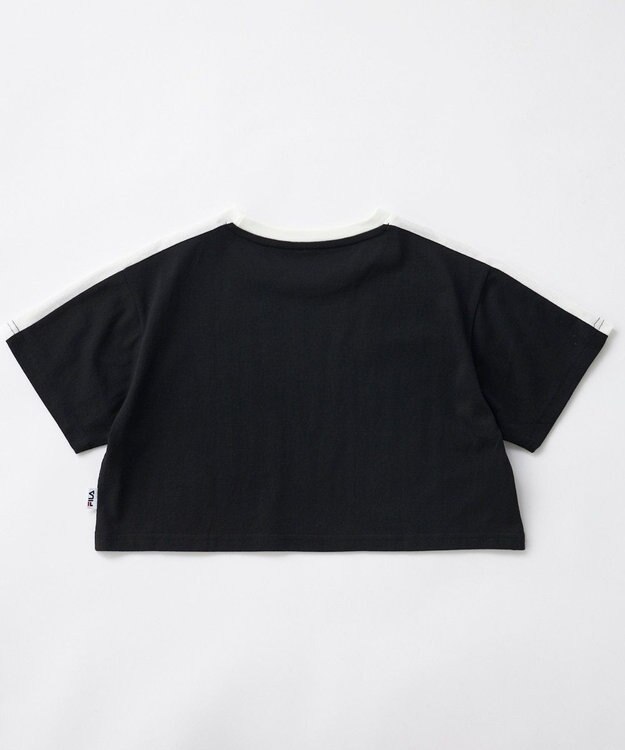 OP／FILA 【FILA】ショート丈半袖Tシャツ ブラック