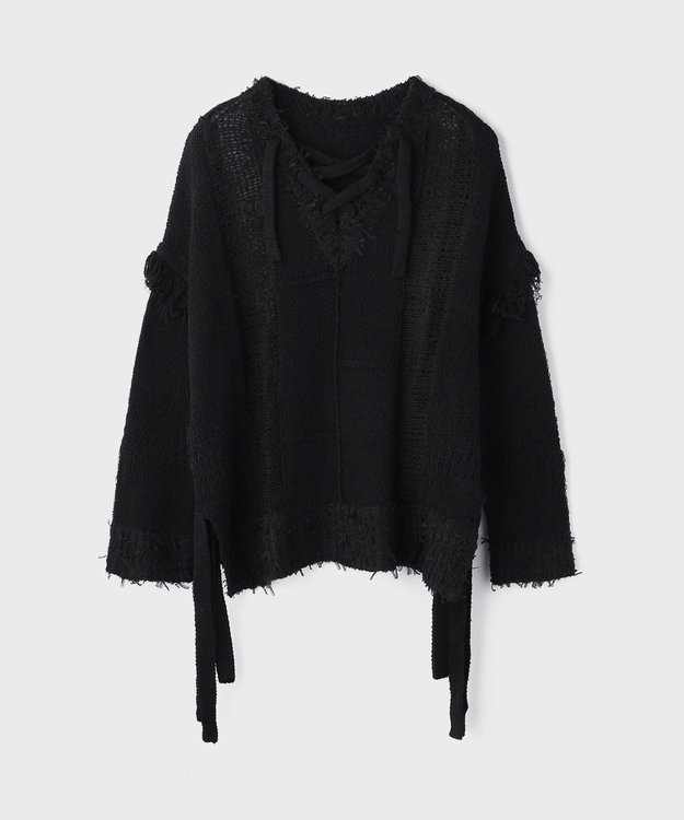 GRACE CONTINENTAL ルーズオーバーニットトップ ブラック