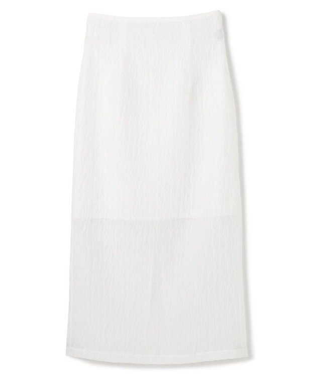 uncrave 【佐藤晴美さん着用】シアー ジャガード タイト スカート オフ