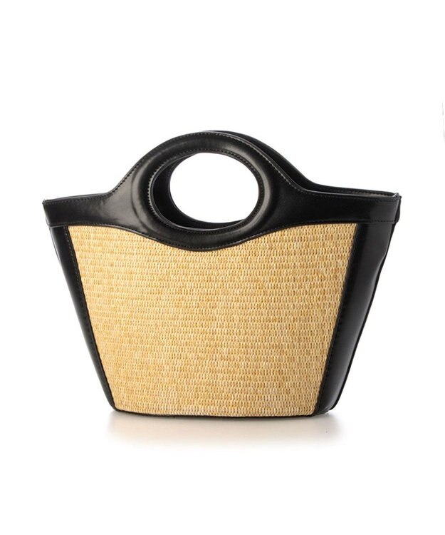 UNBILLION カシュカシュ cachecache / 雑材風くり手2way手提げ ブラック