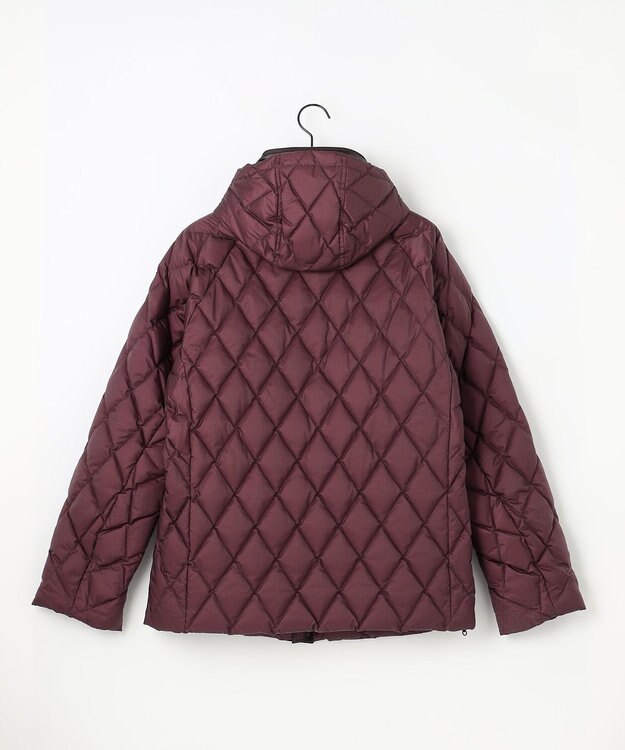 JOSEPH ABBOUD MOUNTAIN 【軽量/撥水】 フーデットキルティング ダウンブルゾン ワイン系