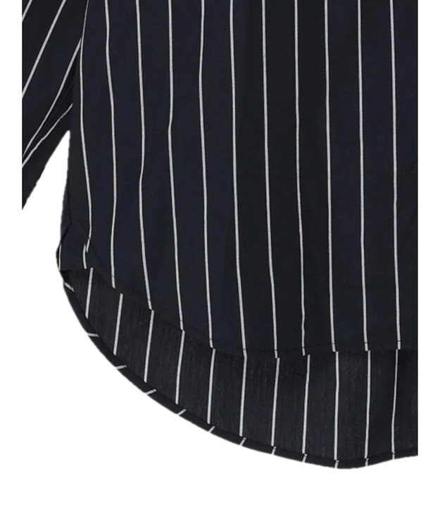 CRAFT STANDARD BOUTIQUE バンドカラーシャツ Stripe Navy