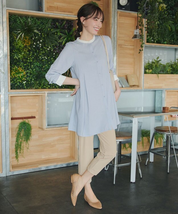 Tiaclasse L 日本製サーラドライ・テーパードパンツ ベージュ