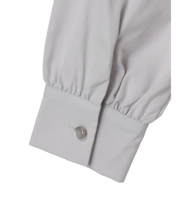 earth music&ecology パールタックブラウス Light Gray