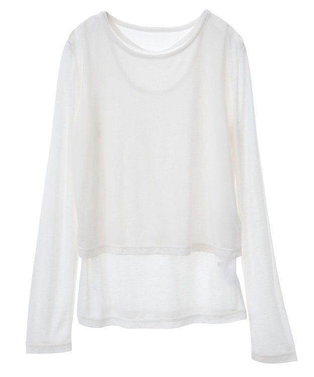 Green Parks ・Ｐｅｔｉｔ　Ｆｌｅｕｒ　レイヤードシアープルオーバ Off White