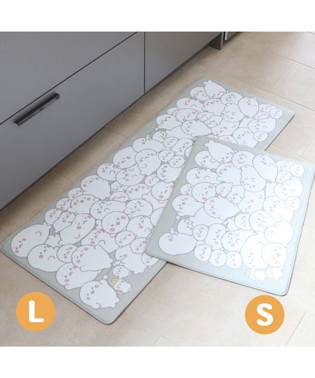 Mother garden しろたん 拭ける キッチンマット Ｓ 45cm×60cm -