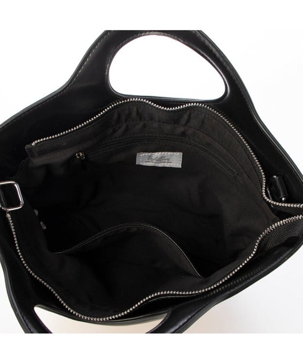 UNBILLION カシュカシュ cachecache / 雑材風くり手2way手提げ ブラック