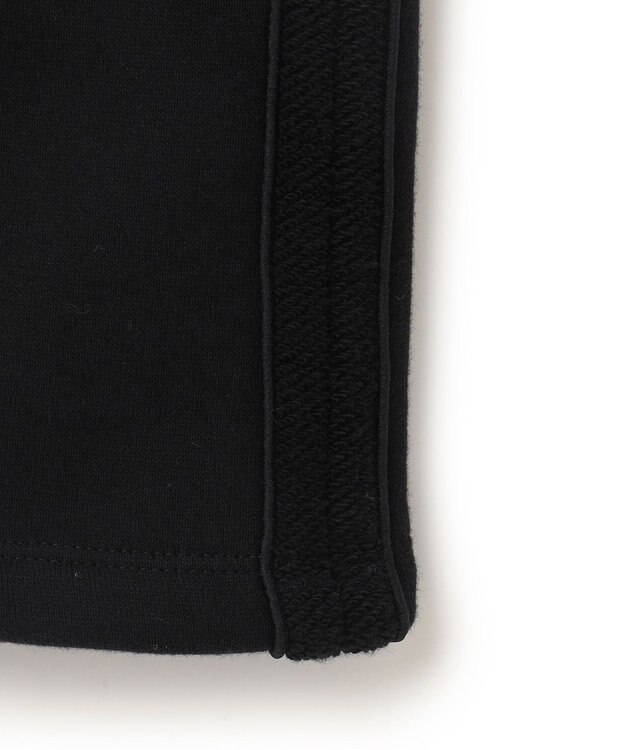 BEIGE， 【BEIGE,ecru/WEB限定・洗える】LOOP BACK / コットンワイドストレートパンツ Black