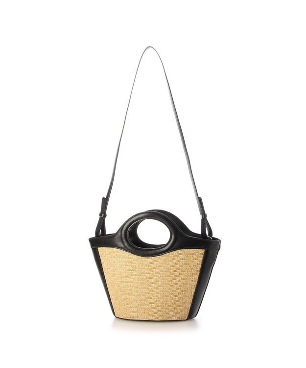 UNBILLION カシュカシュ cachecache / 雑材風くり手2way手提げ ブラック