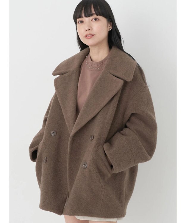 earth music&ecology ＢＩＧカラーコクーンコート Mocha