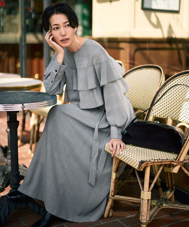 自由区 【SHIHOさん着用】ワイドコンビ バッグ ダークブラウン