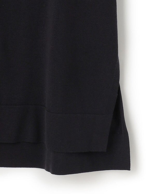 23区 【洗える】コットンアセテート プルオーバー ニット ブラック系