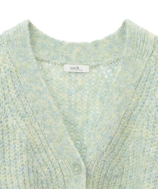 earth music&ecology ふわふわＭＩＸヤーンカーディガン Mint