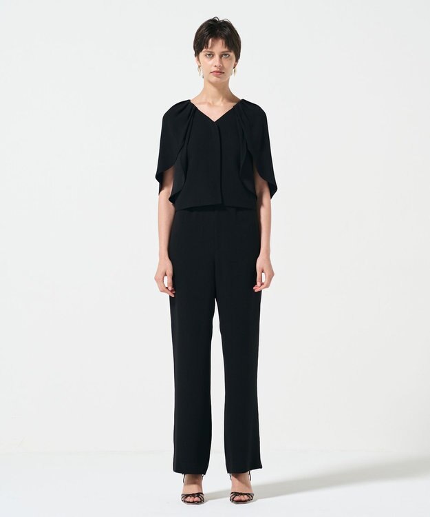 GRACE CONTINENTAL サイドラインイージーパンツ ブラック