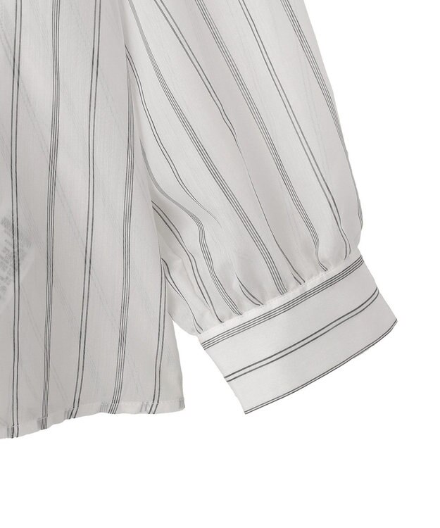 Green Parks フレアラインスキッパーブラウス Stripe