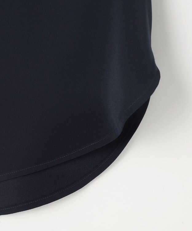 ANY SIS 【接触冷感・吸水速乾・UVカット】サラキレイ スキッパー ブラウス ネイビー